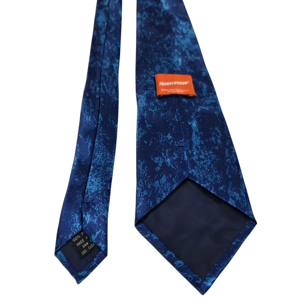 Nickelodeon Spongebob Employee of the Month‎ Blue Pattern Tie 58